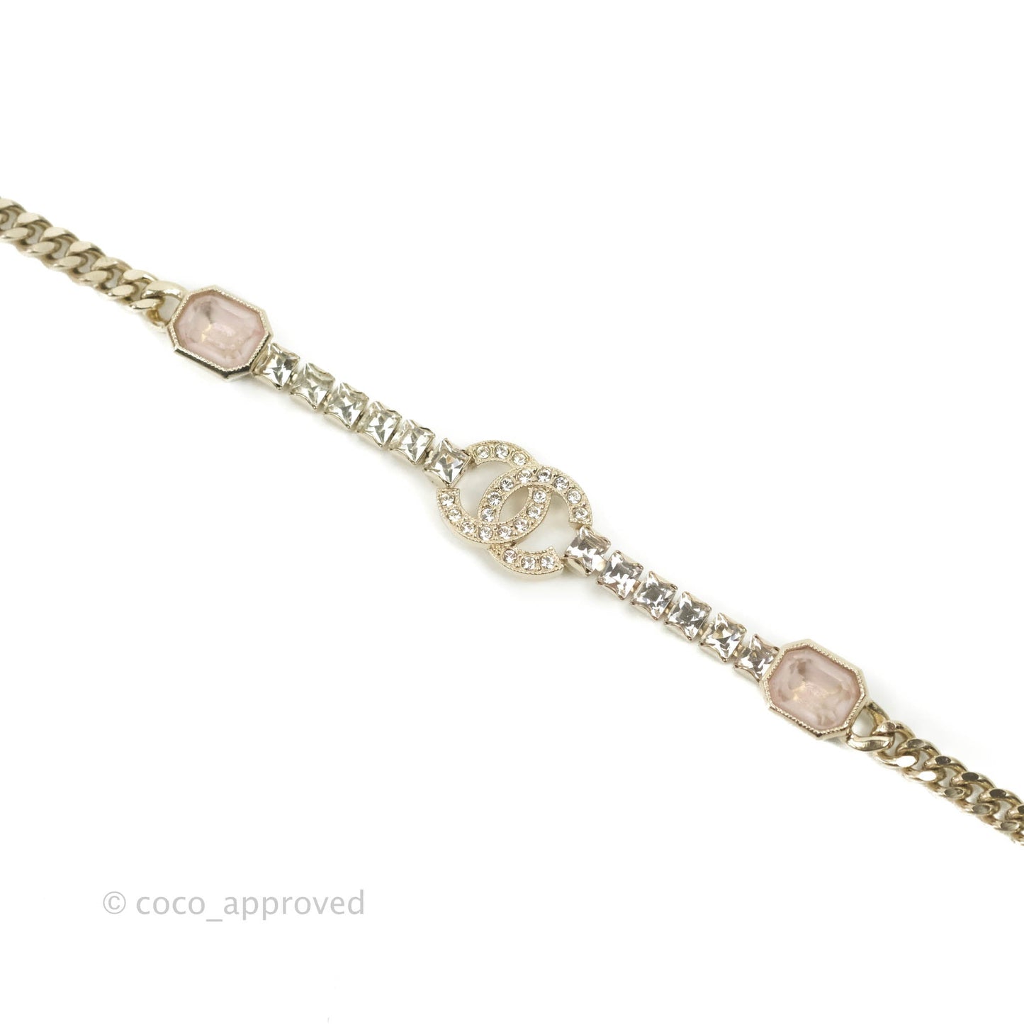 Chanel Crystal CC Gold Chain Choker 22B