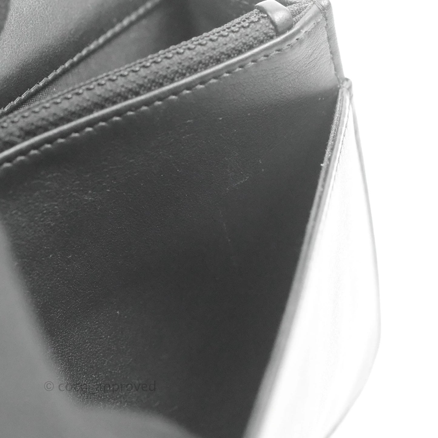 Chanel Quilted Boy Wallet on Chain WOC Black Caviar Ruthenium Hardware