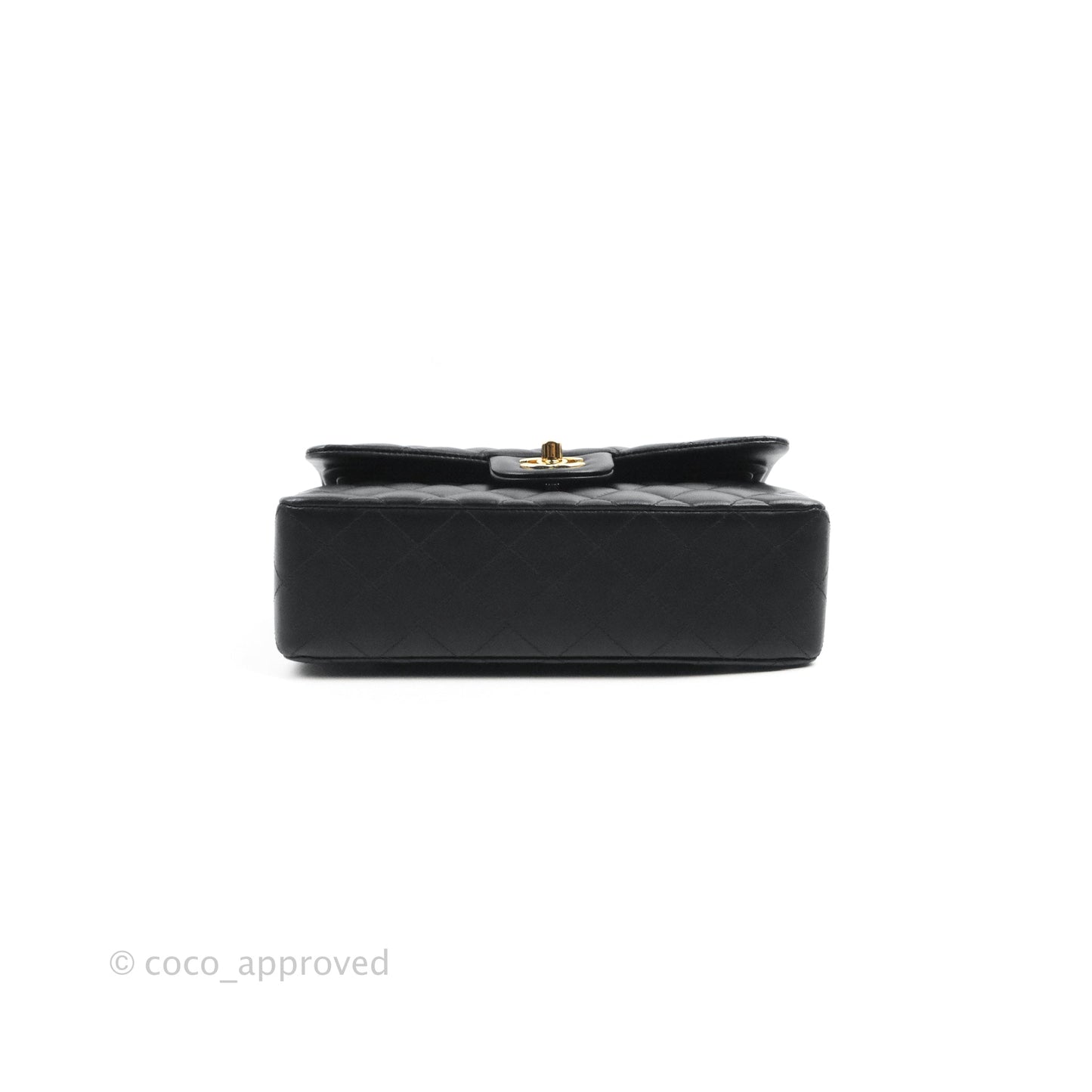 Chanel Small Classic Quilted Flap Black Lambskin Gold Hardware
