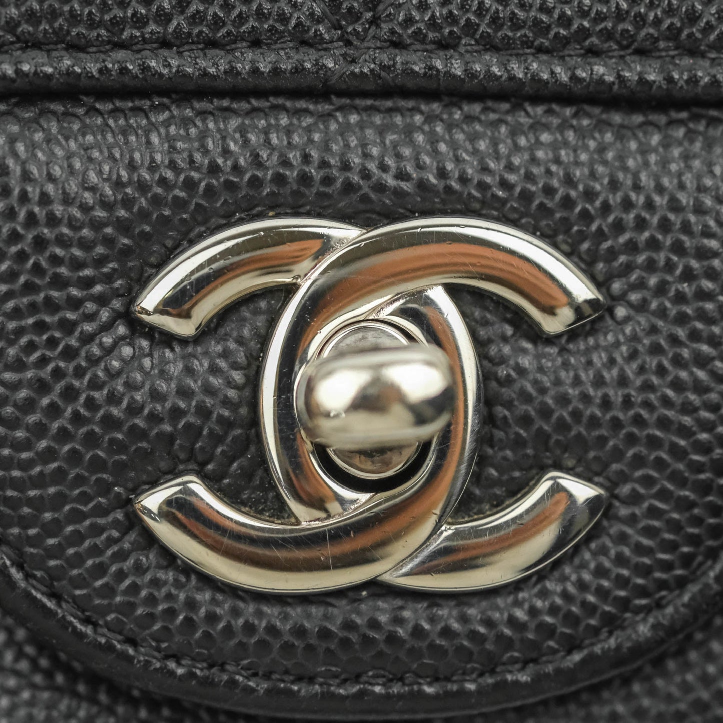 Chanel Classic Mini Rectangular Flap Black Caviar Silver Hardware