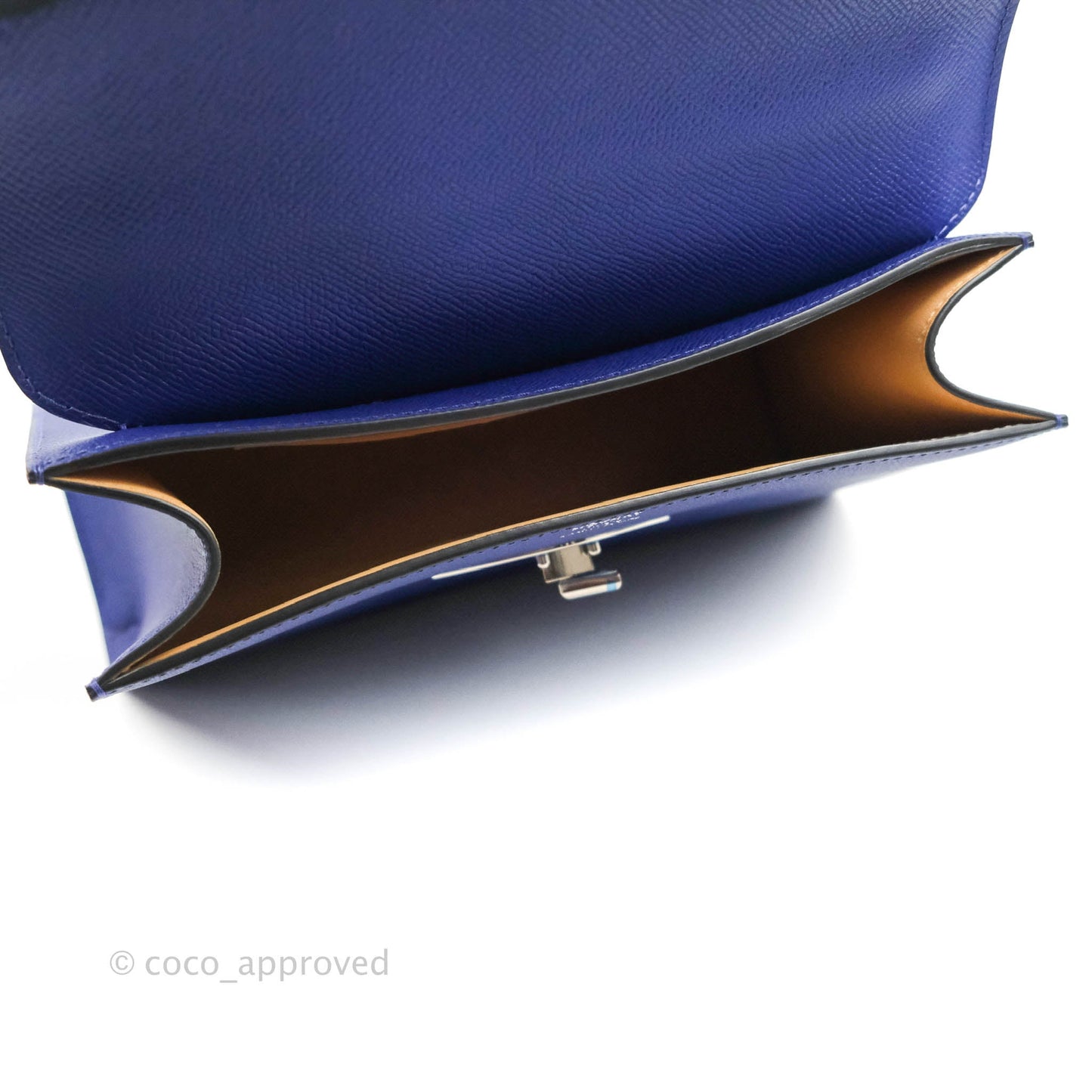 Moynat Gabrielle PM Bag Blue Calfskin Silver Hardware