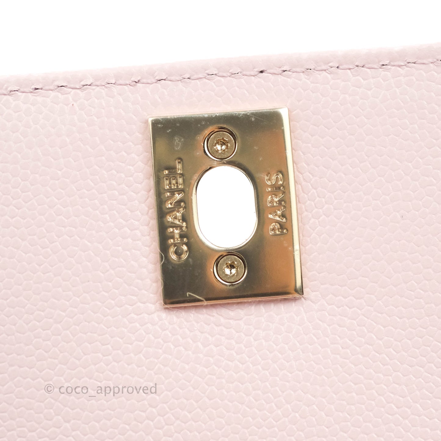 Chanel Mini Coco Handle Quilted Light Pink Caviar Gold Hardware