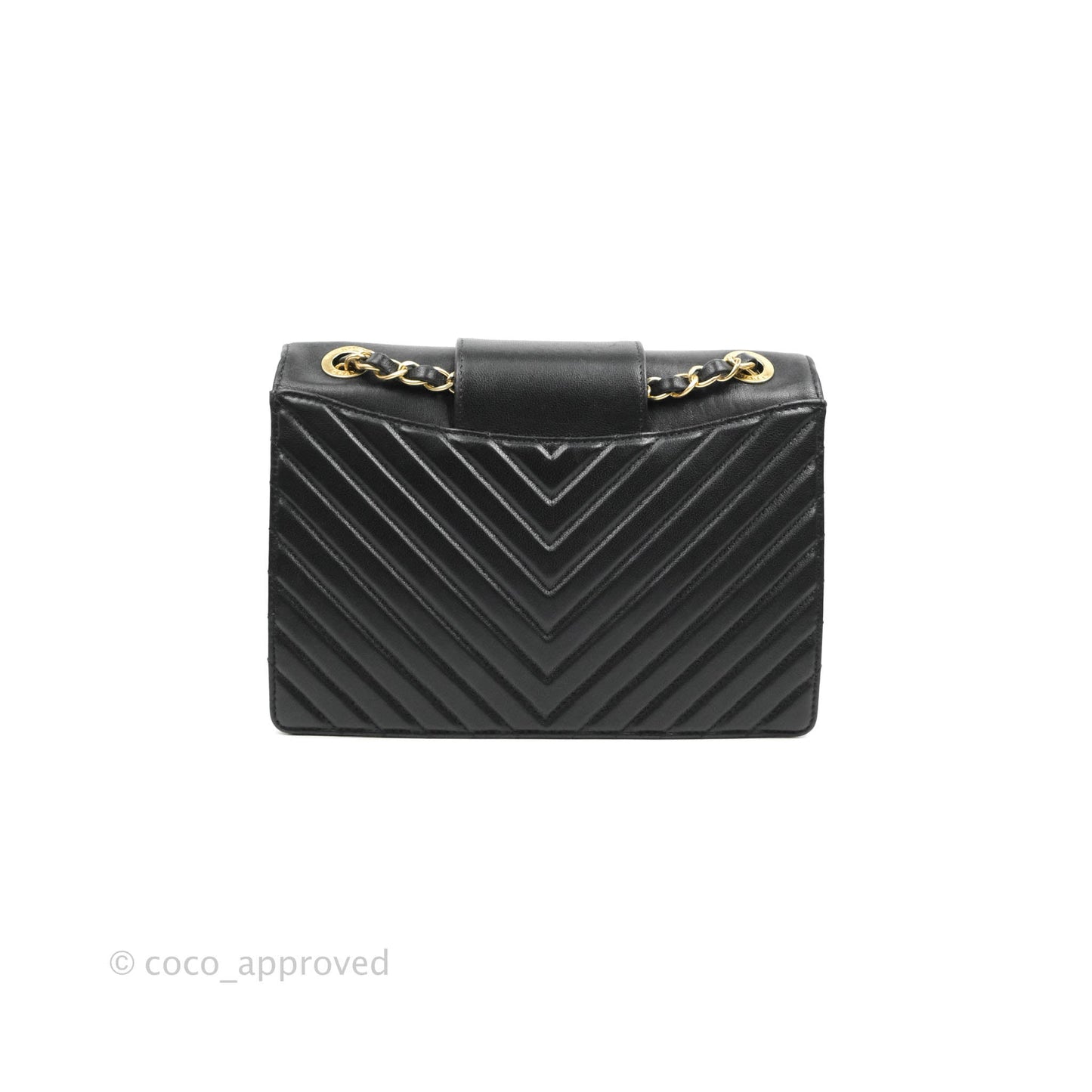 Chanel Mini Collar and Tie Flap Bag Chevron Sheepskin Aged Gold Hardware