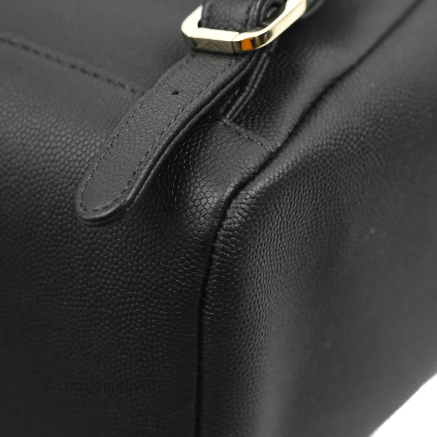 Chanel Quilted Business Affinity Backpack Black Caviar Gold Hardware