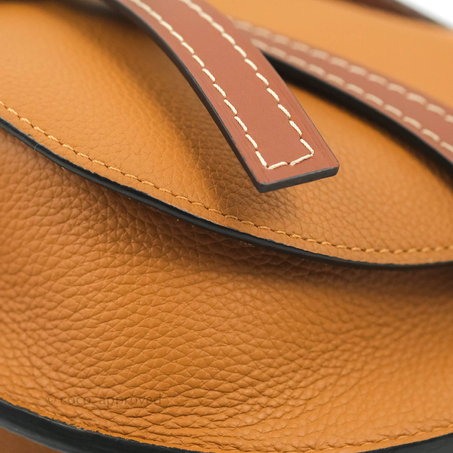 Loewe Small Gate Bag Light Caramel/Pecan Grained Calfskin