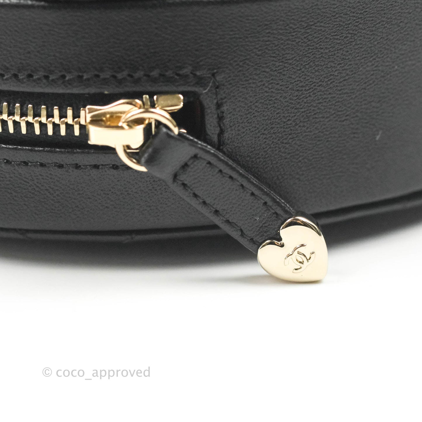 Chanel Small Heart Bag Black Lambskin Gold Hardware 22S