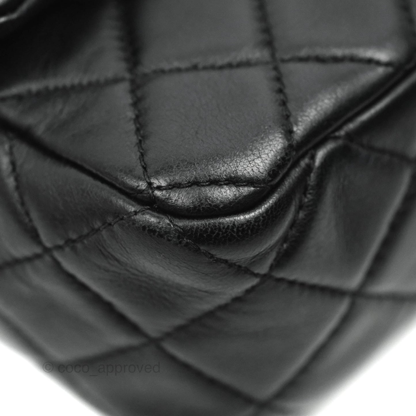 Chanel Quilted Mini Rectangular Pearl Crush Black Lambskin Gold Hardware