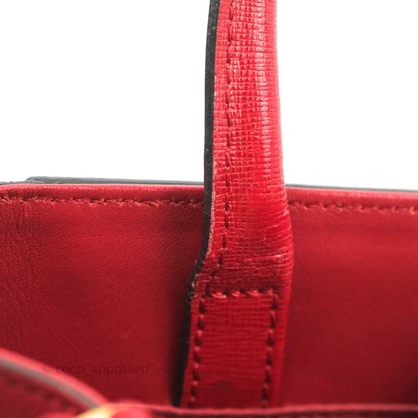 Fendi 2 Jours Red Bag Gold Hardware