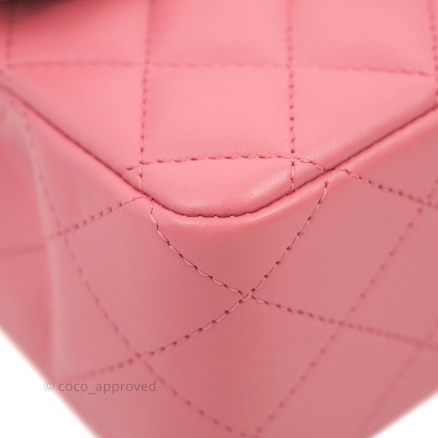 Chanel Top Handle Mini Rectangular Flap Bag Pink Lambskin Gold Hardware