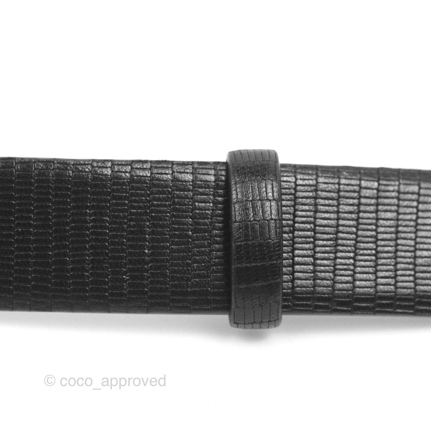 Chanel CC Leather Belt Black Crystal Size 75 19A