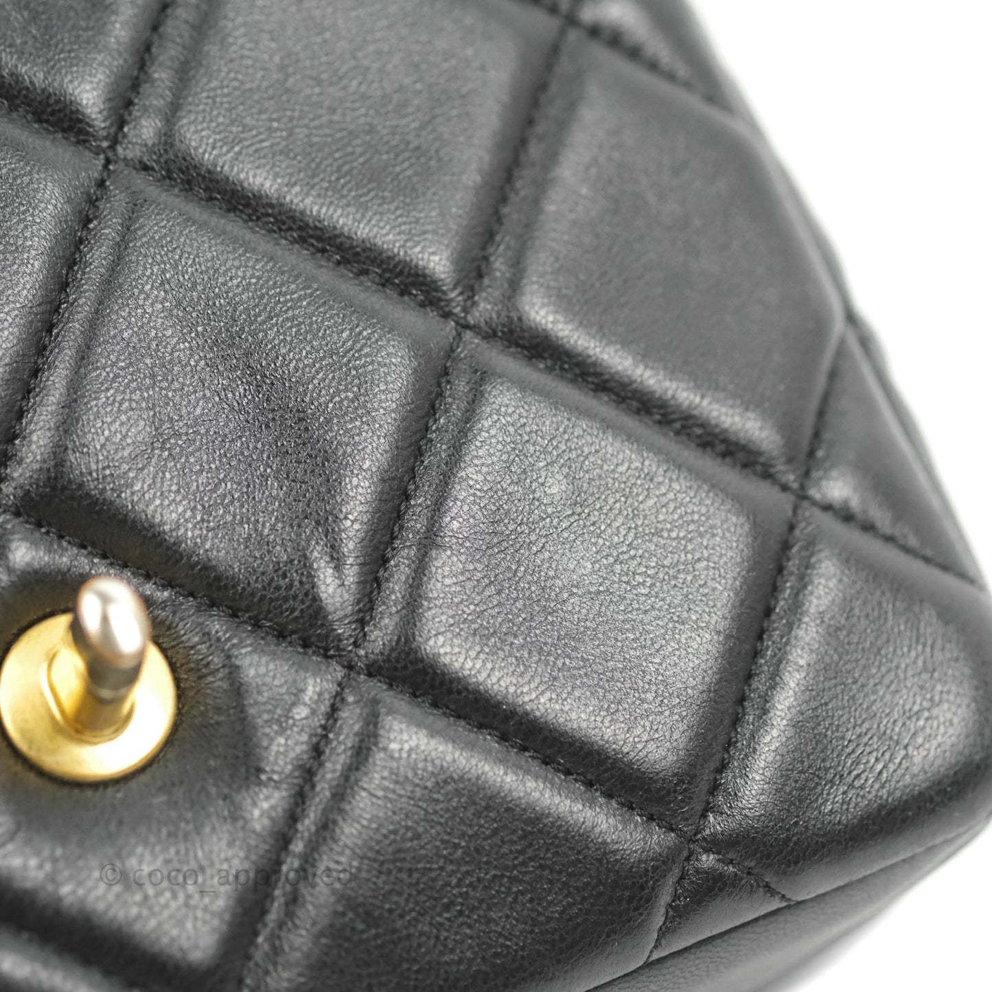 Chanel Quilted Square Flap Bijoux Chain Strap Black Aged Gold Hardware