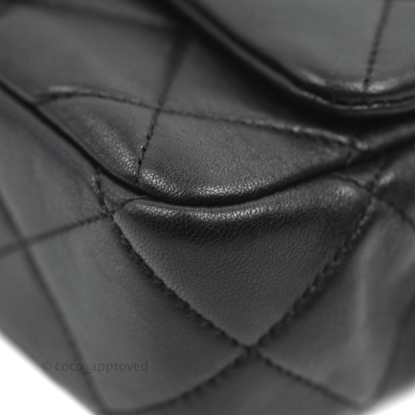 Chanel Quilted Mini Flap Bag With Chanel Logo Top Handle Lambskin Calfskin Mixed Fibers Gold Hardware