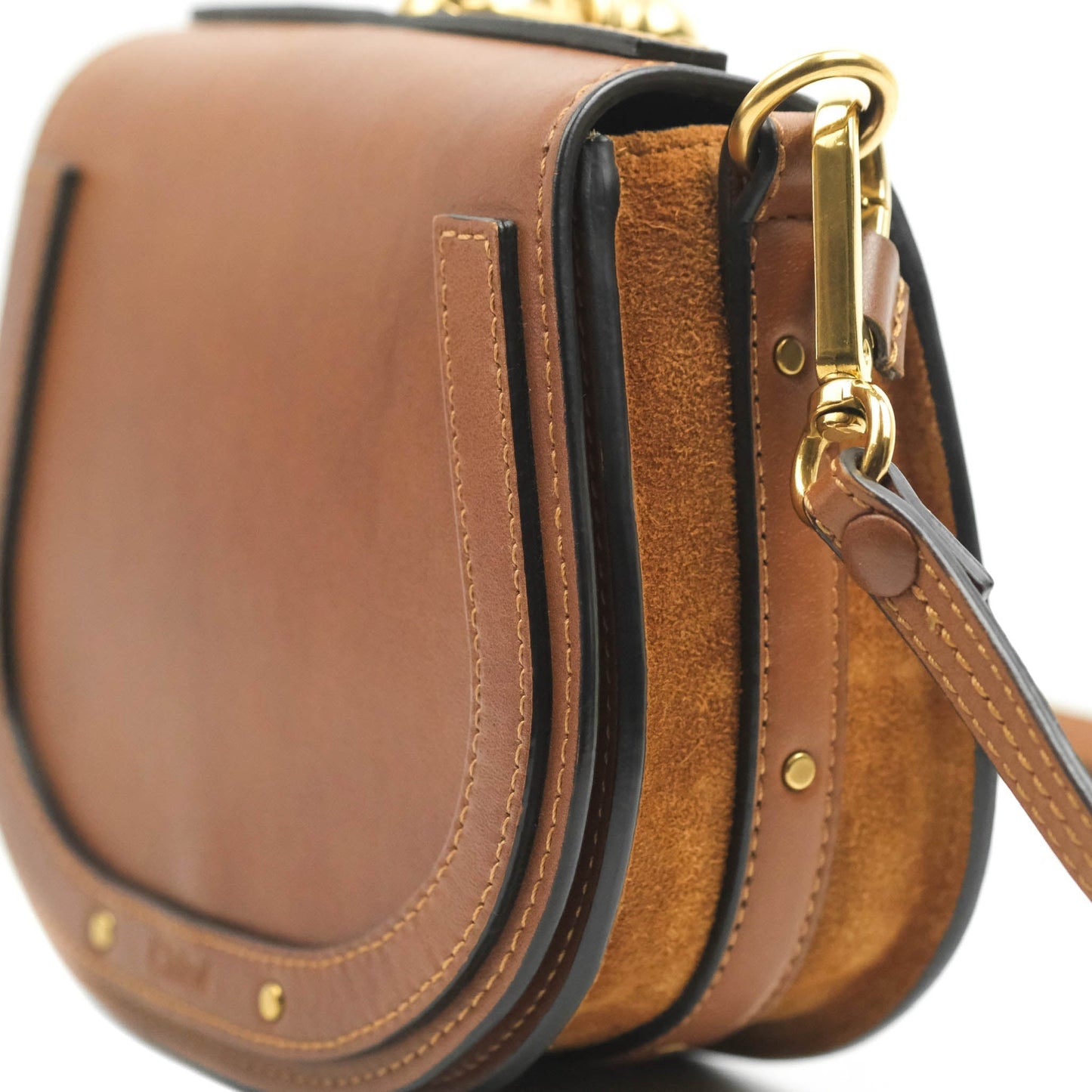 Chloé Nile Crossbody Bag Brown Calfskin