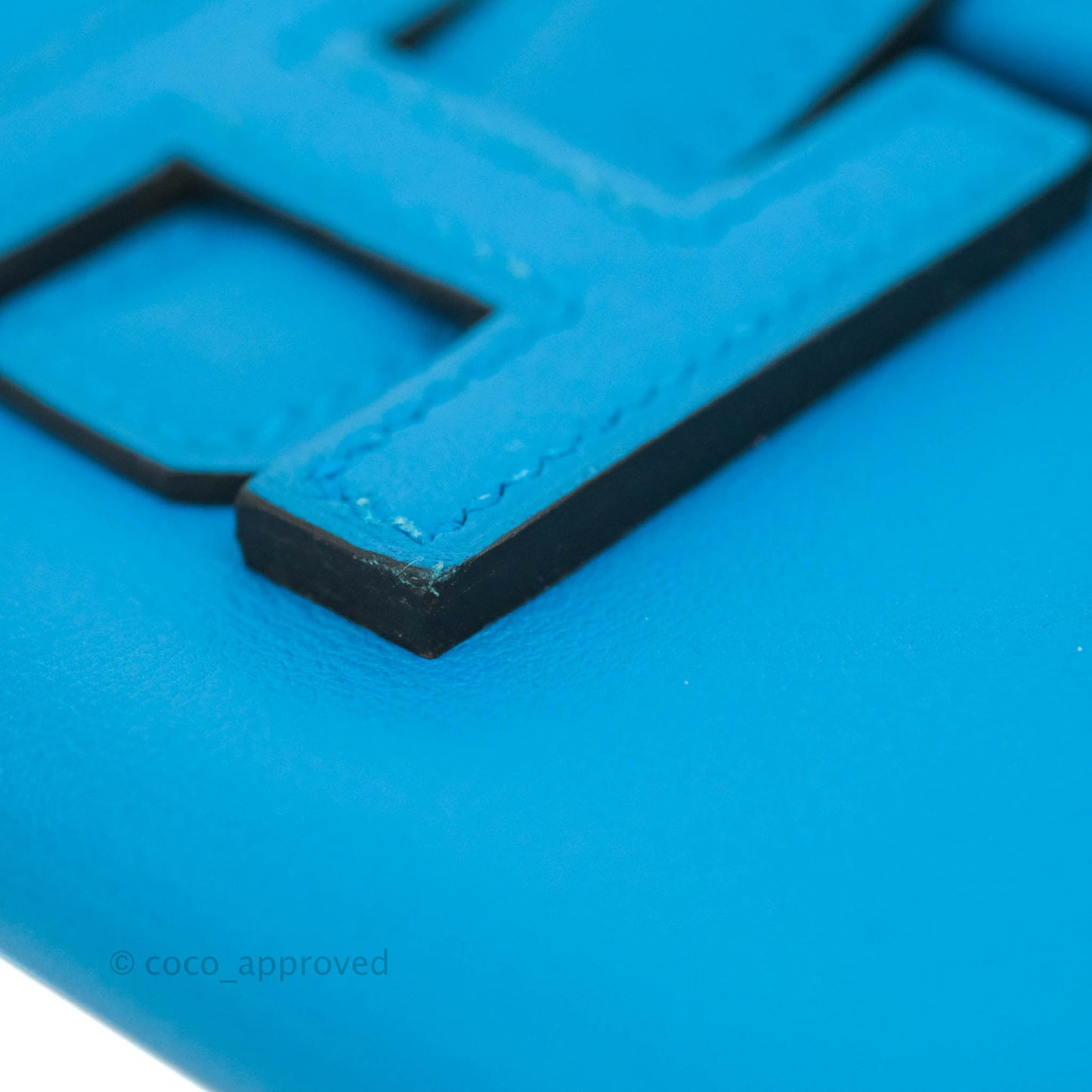 Hermès Jige Duo Wallet Bleu Zanzibar Swift