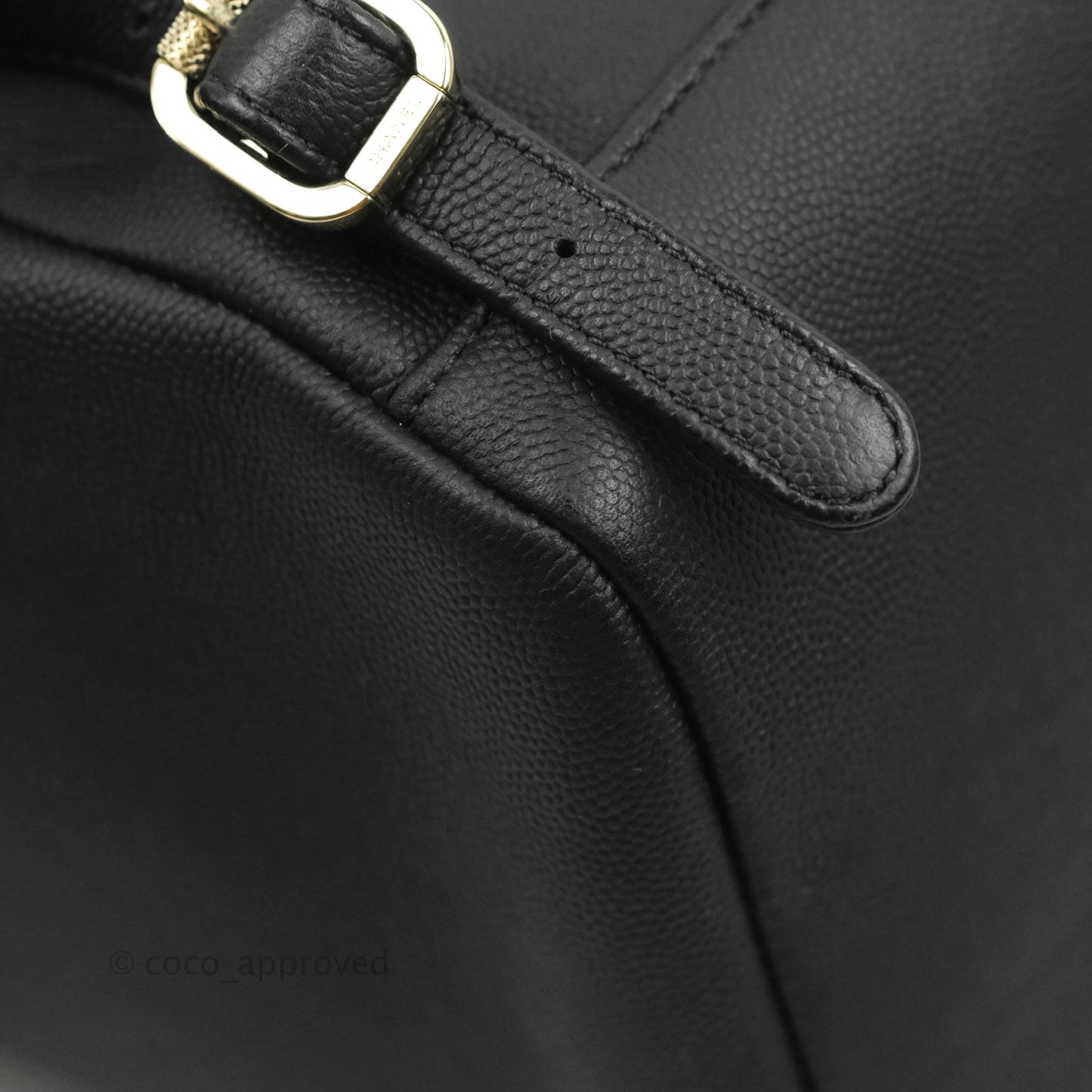 Chanel Quilted Business Affinity Backpack Black Caviar Gold Hardware