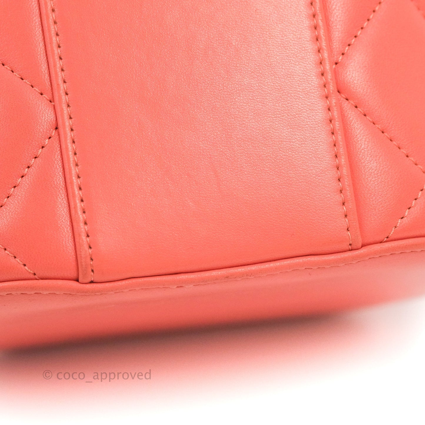 Chanel Trendy CC Vanity Case Coral Pink Lambskin Gold Hardware