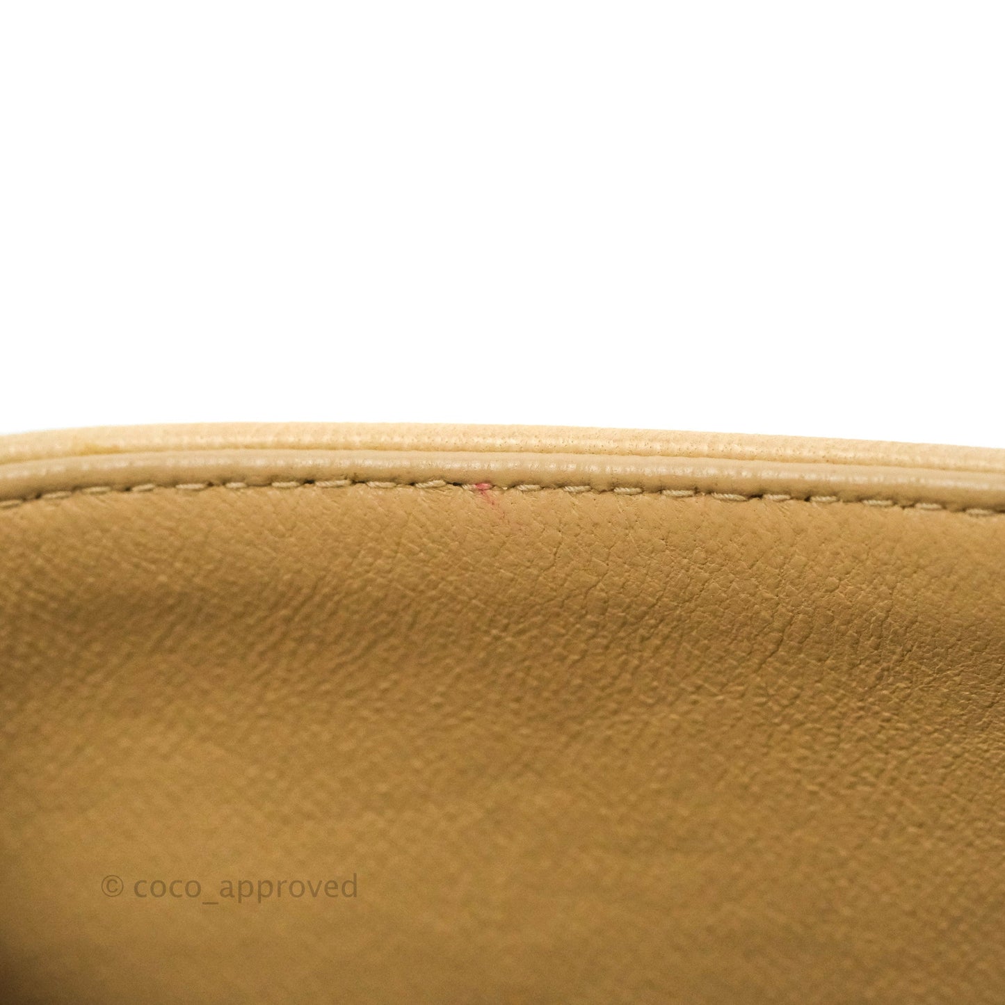 Chanel Vintage Medium Classic Flap Light Beige Lambskin 24K Gold Hardware