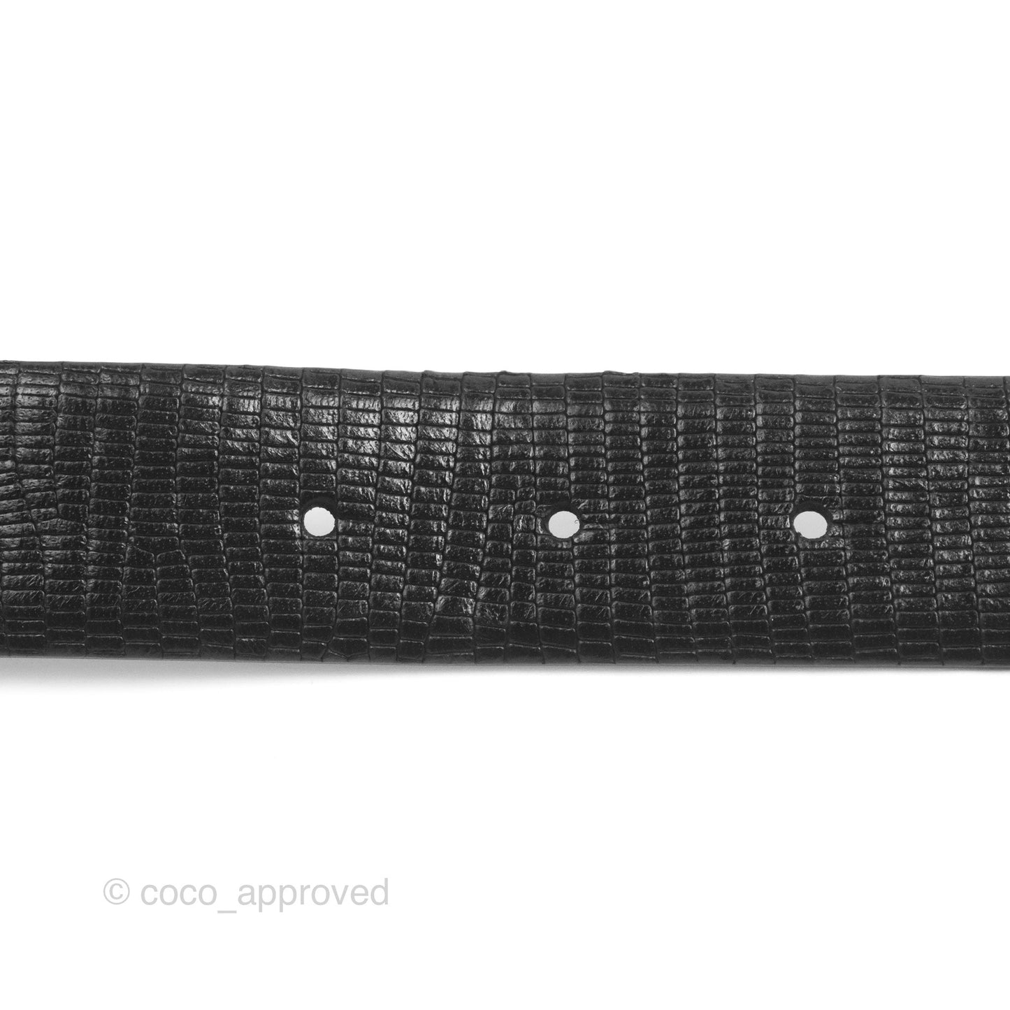 Chanel CC Leather Belt Black Crystal Size 75 19A