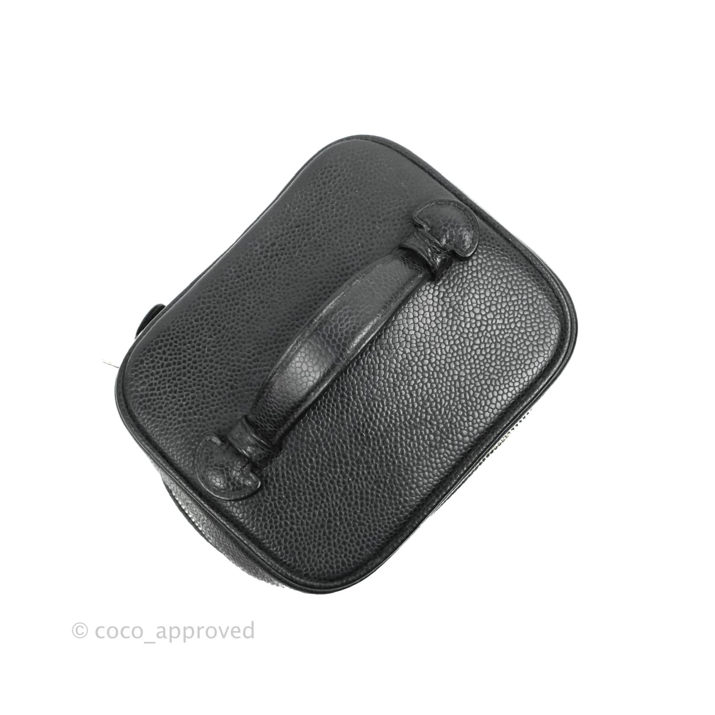Chanel Vintage Vanity Case Black Caviar Gold Hardware