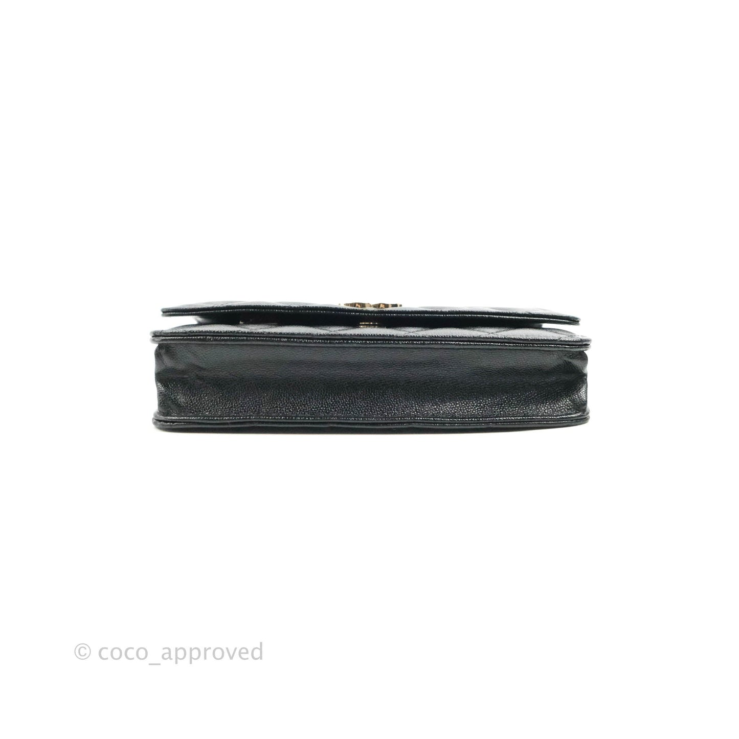 Chanel Quilted Wallet on Chain WOC Black Caviar Gold Hardware