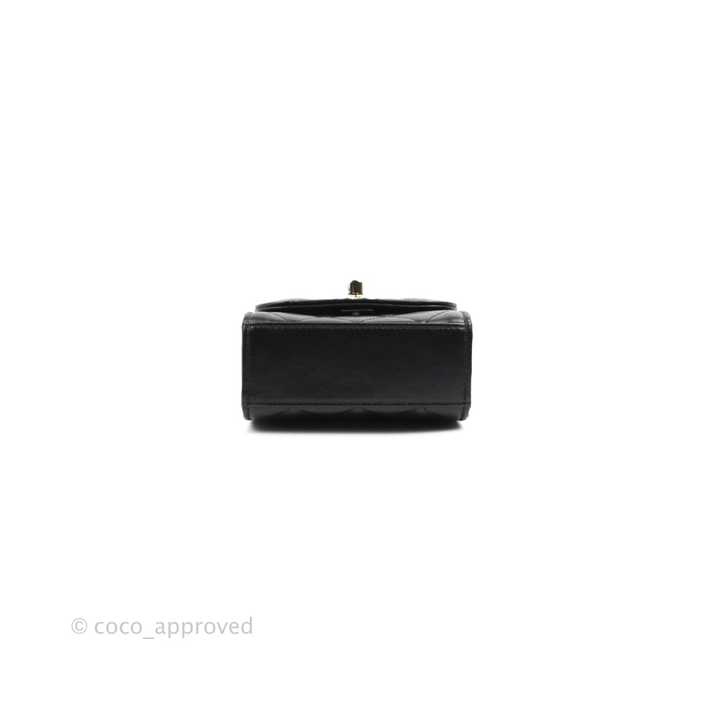Chanel Mini Quilted Trendy CC Clutch With Chain Black Lambskin Gold Hardware