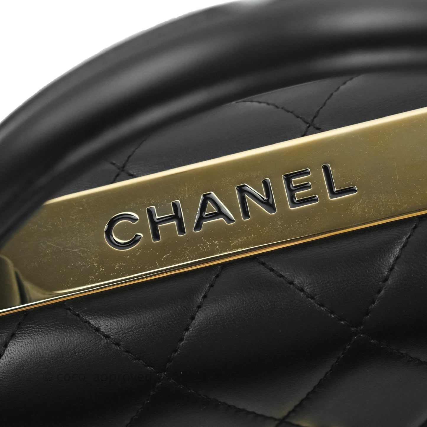 Chanel Small Trendy CC Black Lambskin Gold Hardware