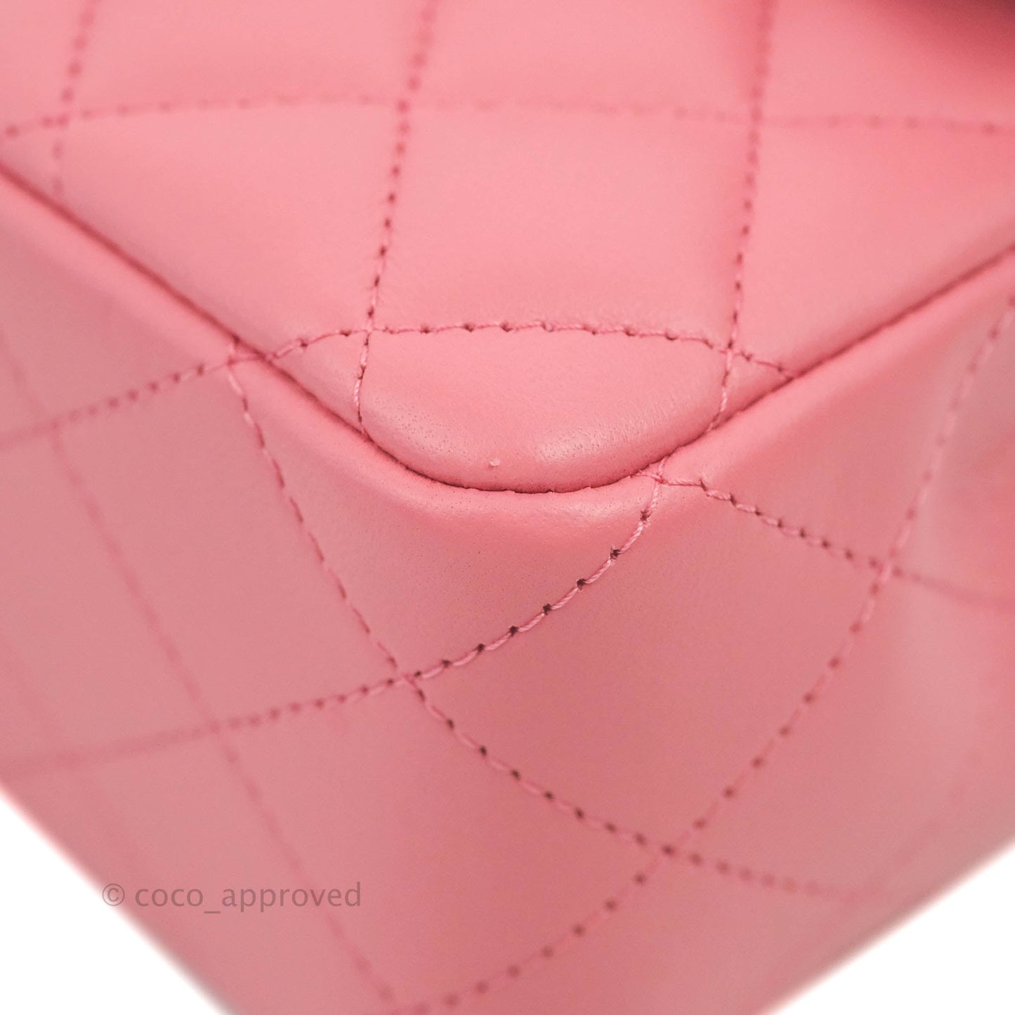 Chanel Top Handle Mini Rectangular Flap Bag Pink Lambskin Gold Hardware
