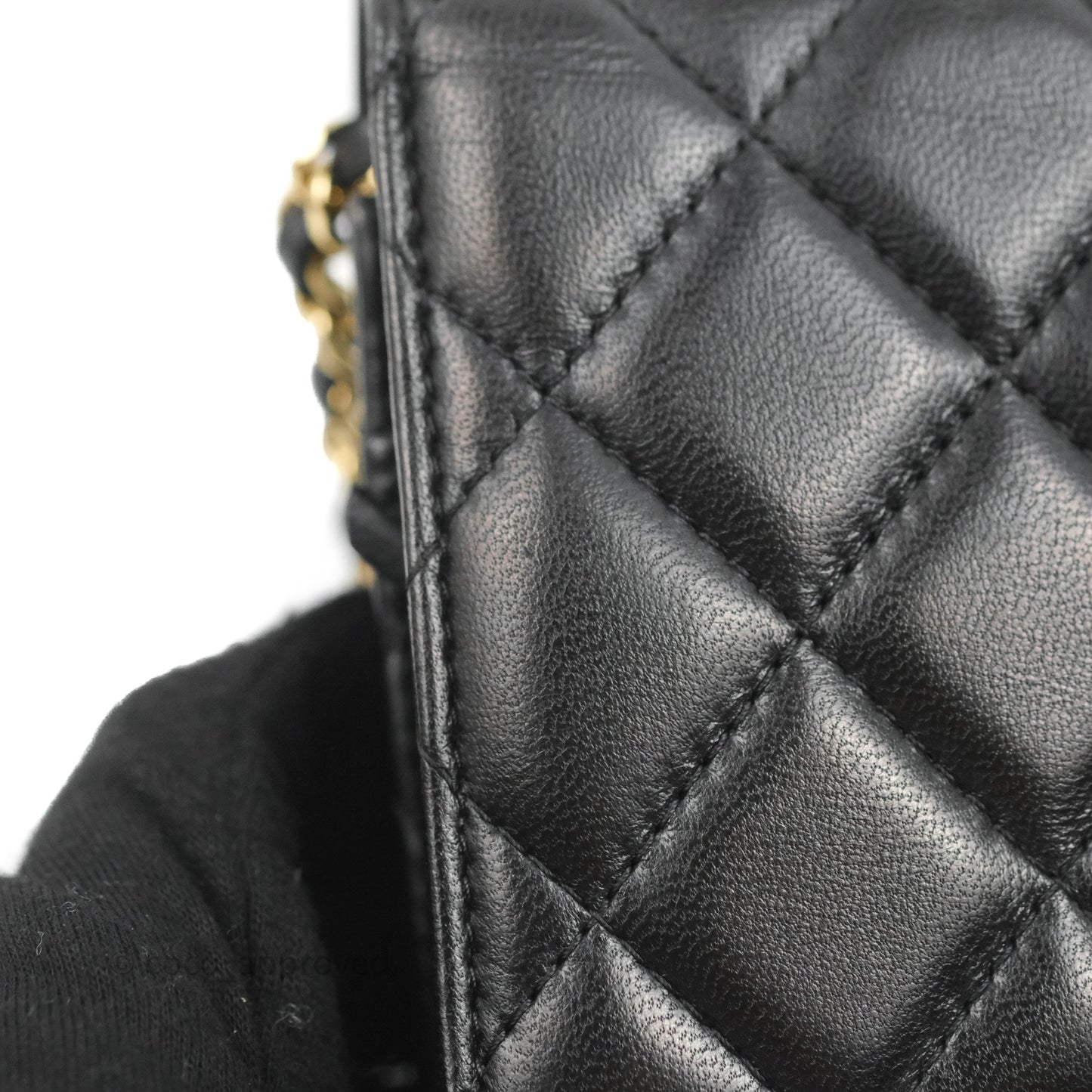 Chanel Quilted Classic Wallet on Chain WOC Black Lambskin Gold Hardware