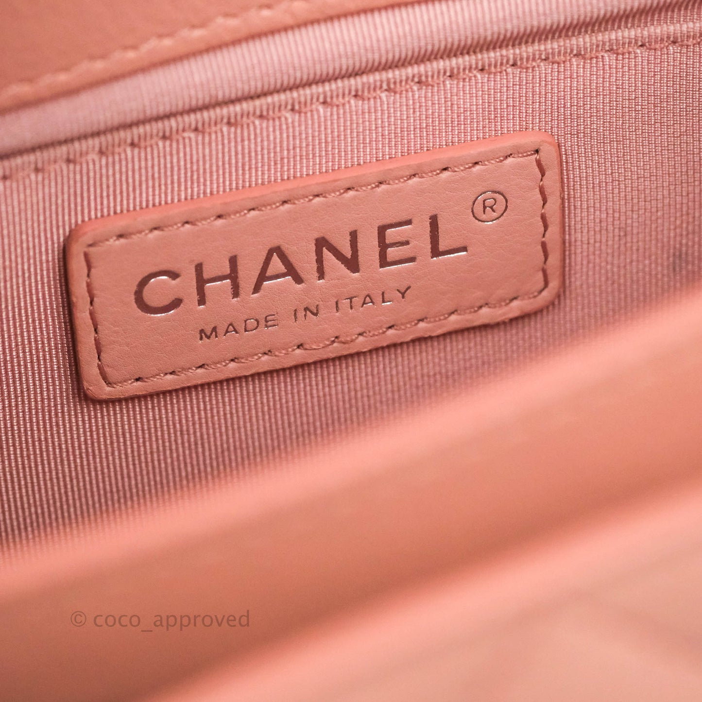 Chanel Small CC Box Flap Bag Pink Calfskin Silver Hardware