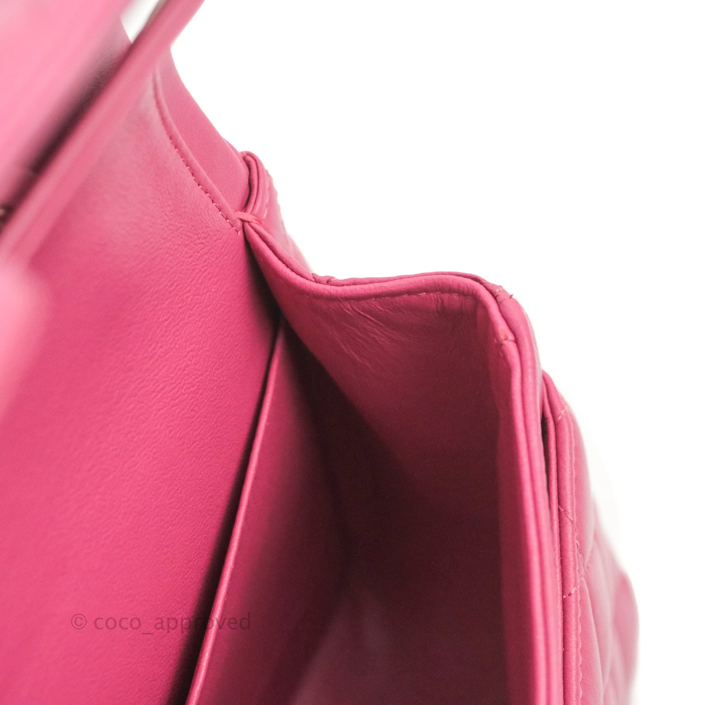 Chanel Classic M/L Medium Double Flap Pink Lambskin Matte Gold Hardware