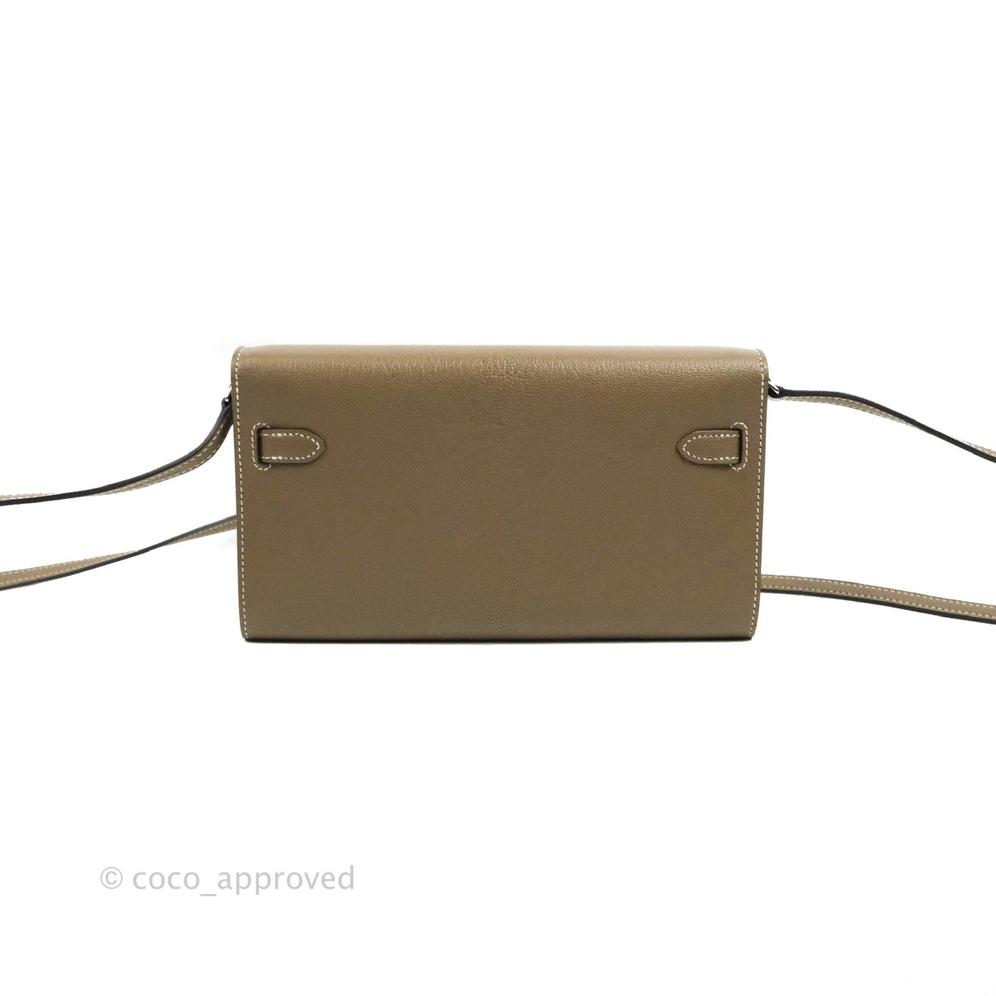 Hermès Kelly To Go Wallet Etoupe Chevre Mysore Palladium Hardware