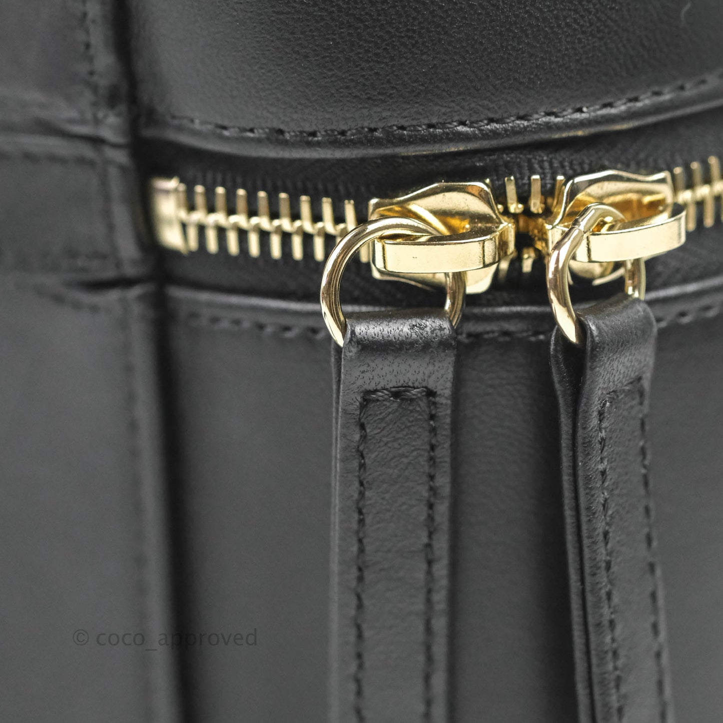 Chanel CC Mania Vanity Case Black Lambskin Gold Hardware