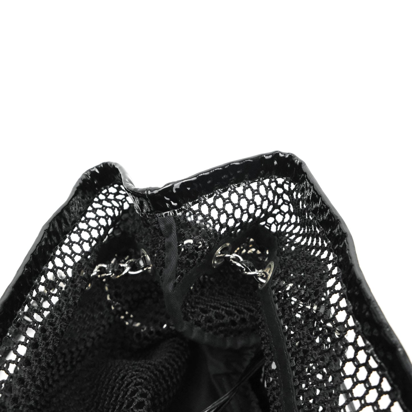 Chanel La Madrague Large Net Tote w Removable Patent Medium Flap