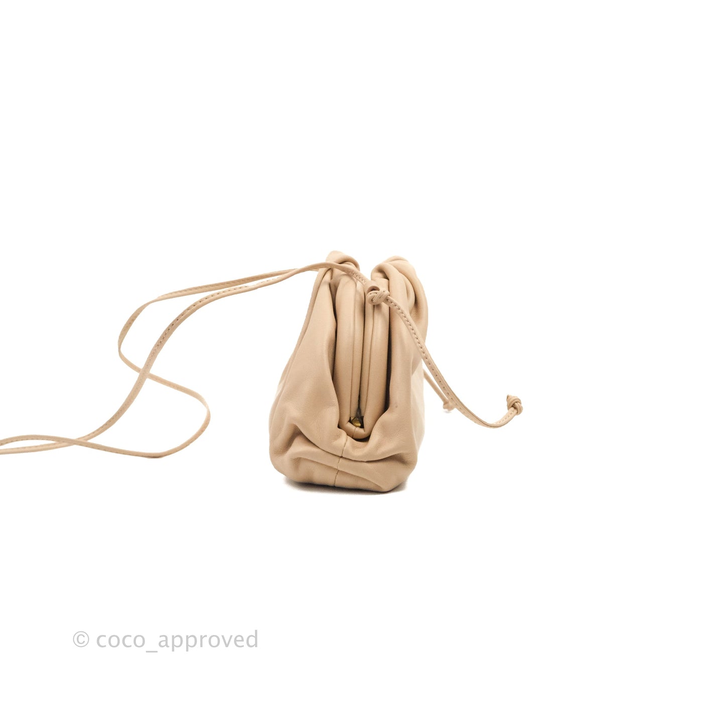 Bottega Veneta Butter Calfskin The Mini Pouch Bordeaux Nude