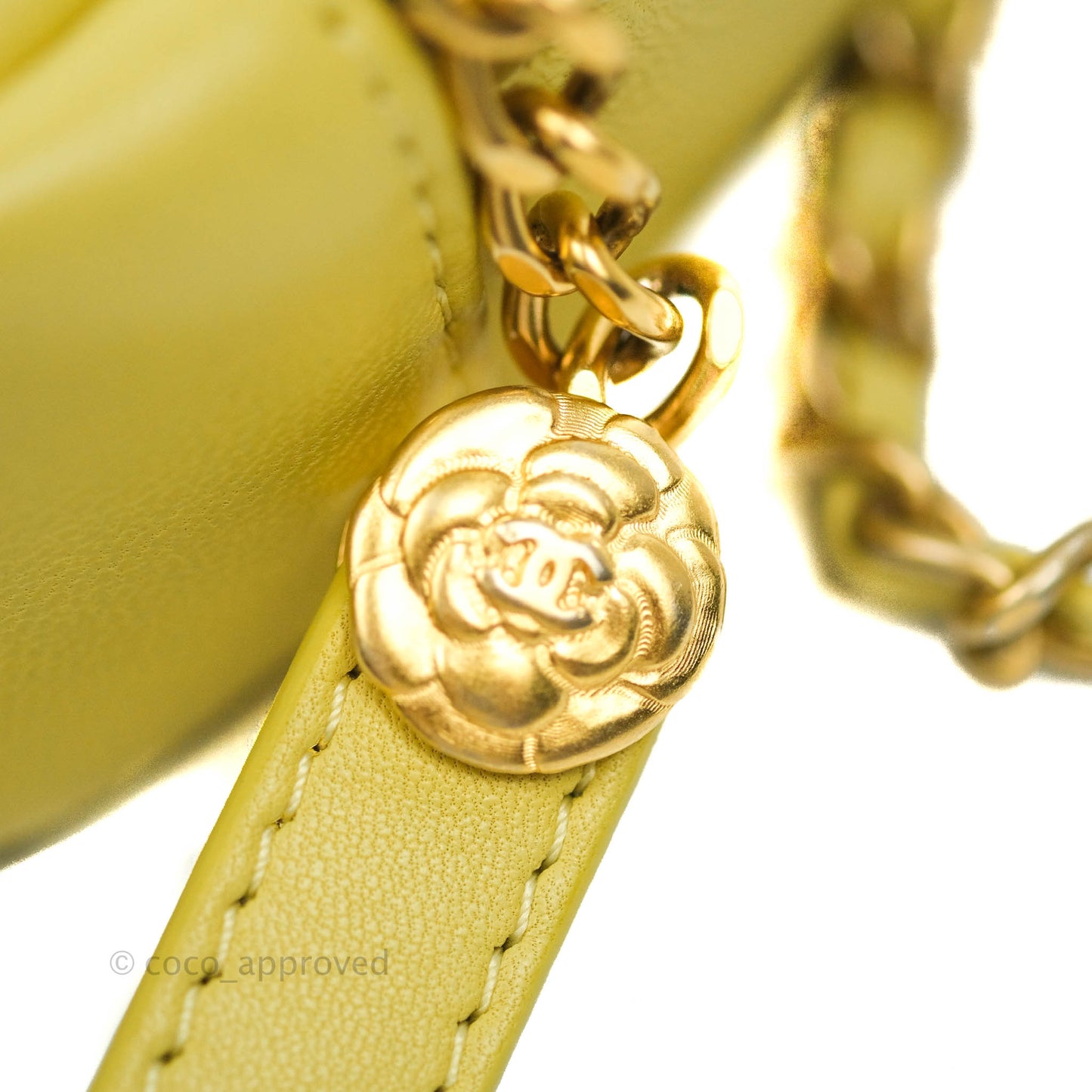 Chanel Quilted Diamond Cut Small Lambskin Yellow Gold Hardware Flap Bag