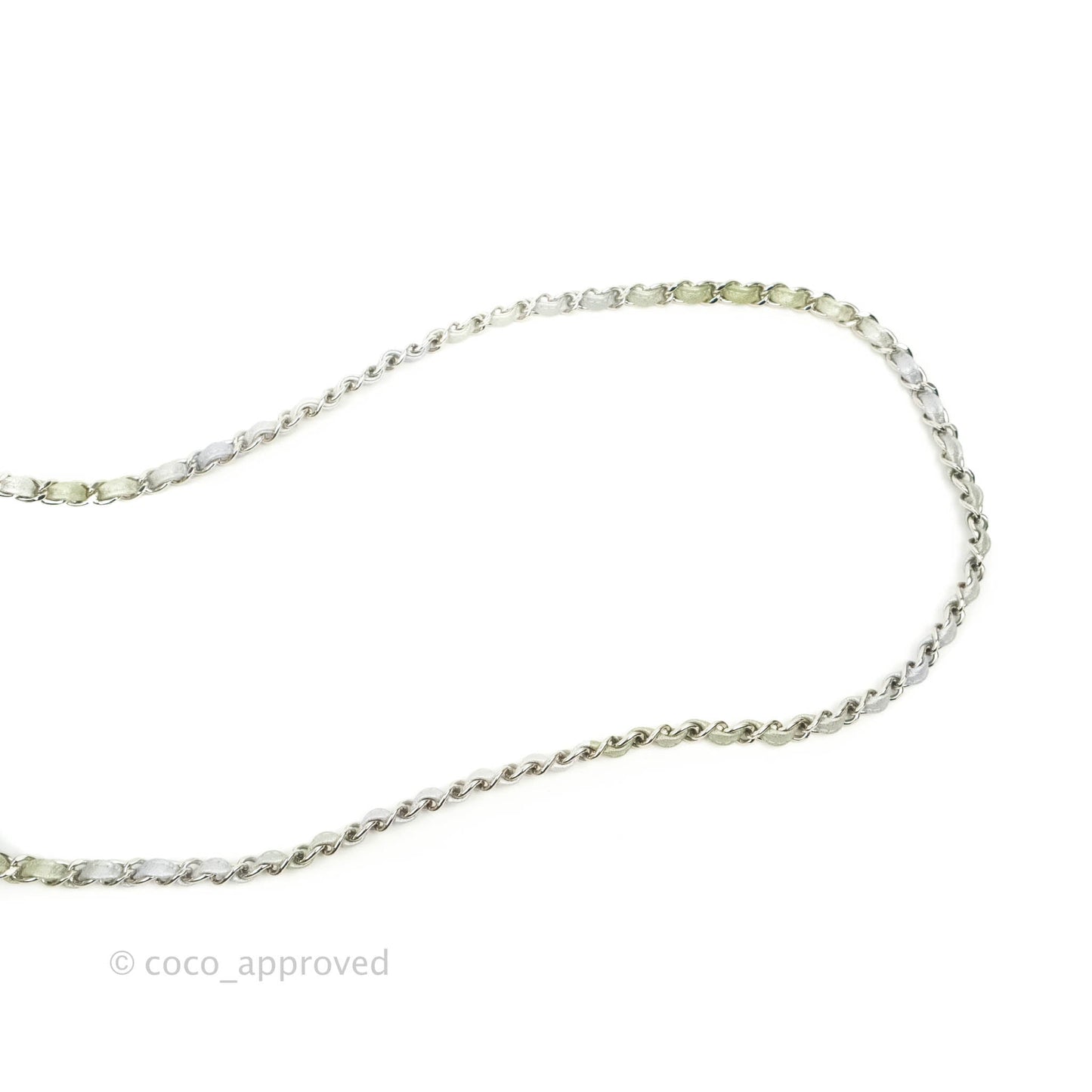 Chanel Quilted Mini Rectangular Flap Ombre Grey Green Metallic Goatskin Silver Hardware 22C