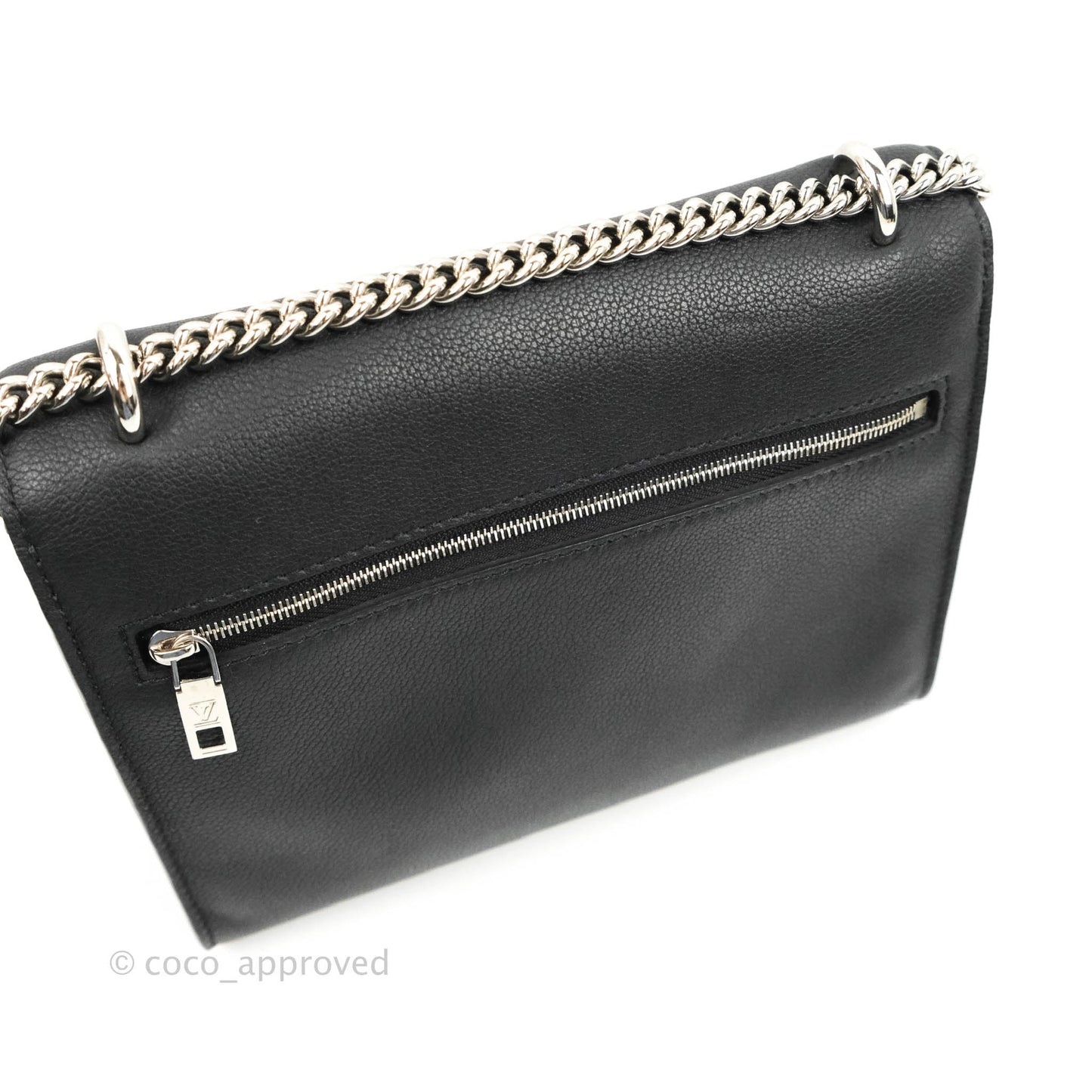 Louis Vuitton My Lockme BB Bag Black Calfskin Silver Hardware