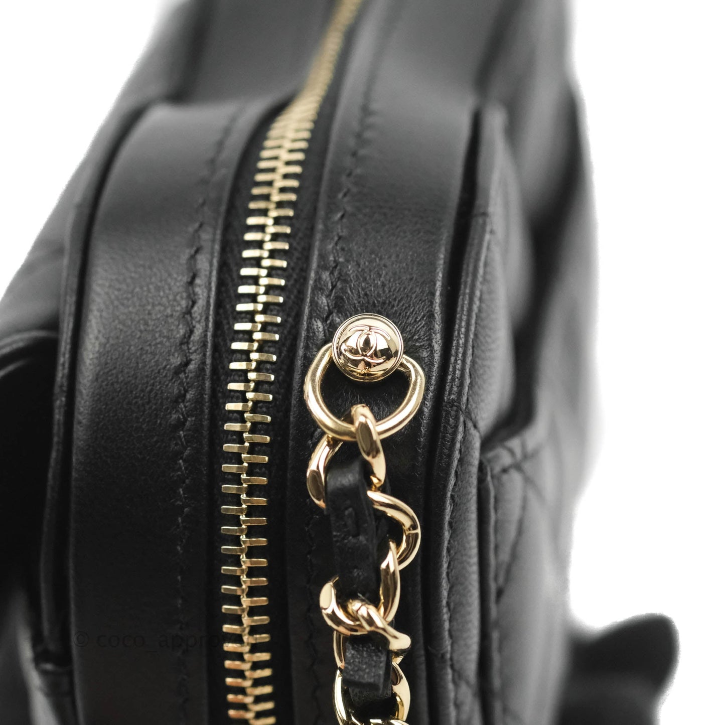 Chanel Small Heart Bag Black Lambskin Gold Hardware 22S