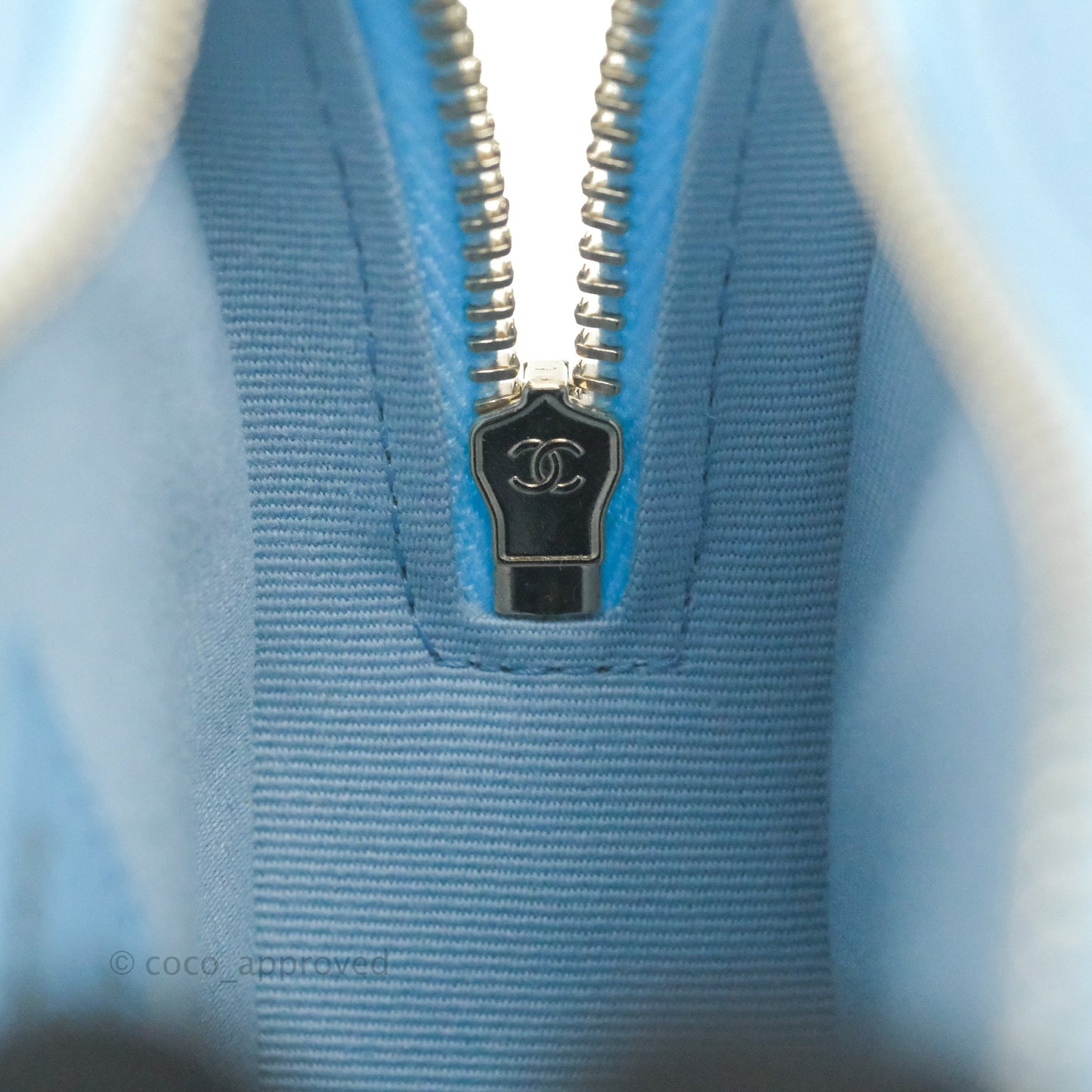 Chanel Small Heart Bag Blue Lambskin Gold Hardware 22S