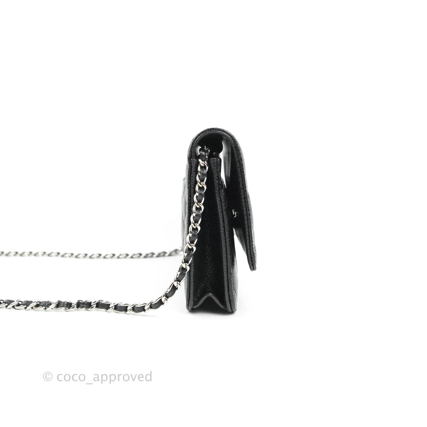 Chanel Quilted Classic WOC Black Caviar Silver Hardware