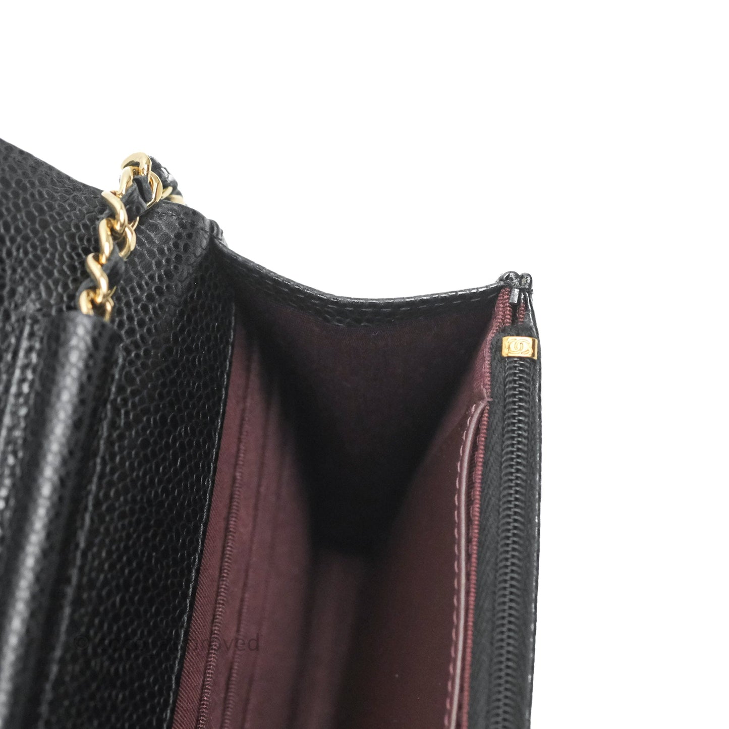 Chanel Quilted Classic WOC Black Caviar Gold Hardware