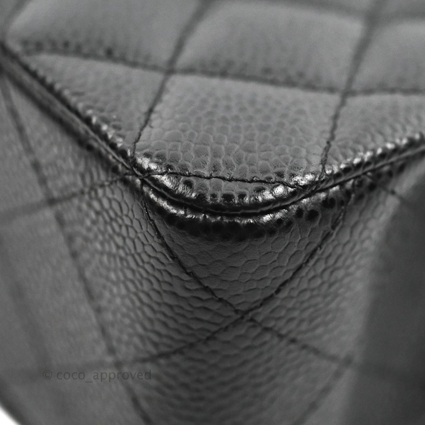 Chanel Classic M/L Medium Double Flap Black Caviar Gold Hardware