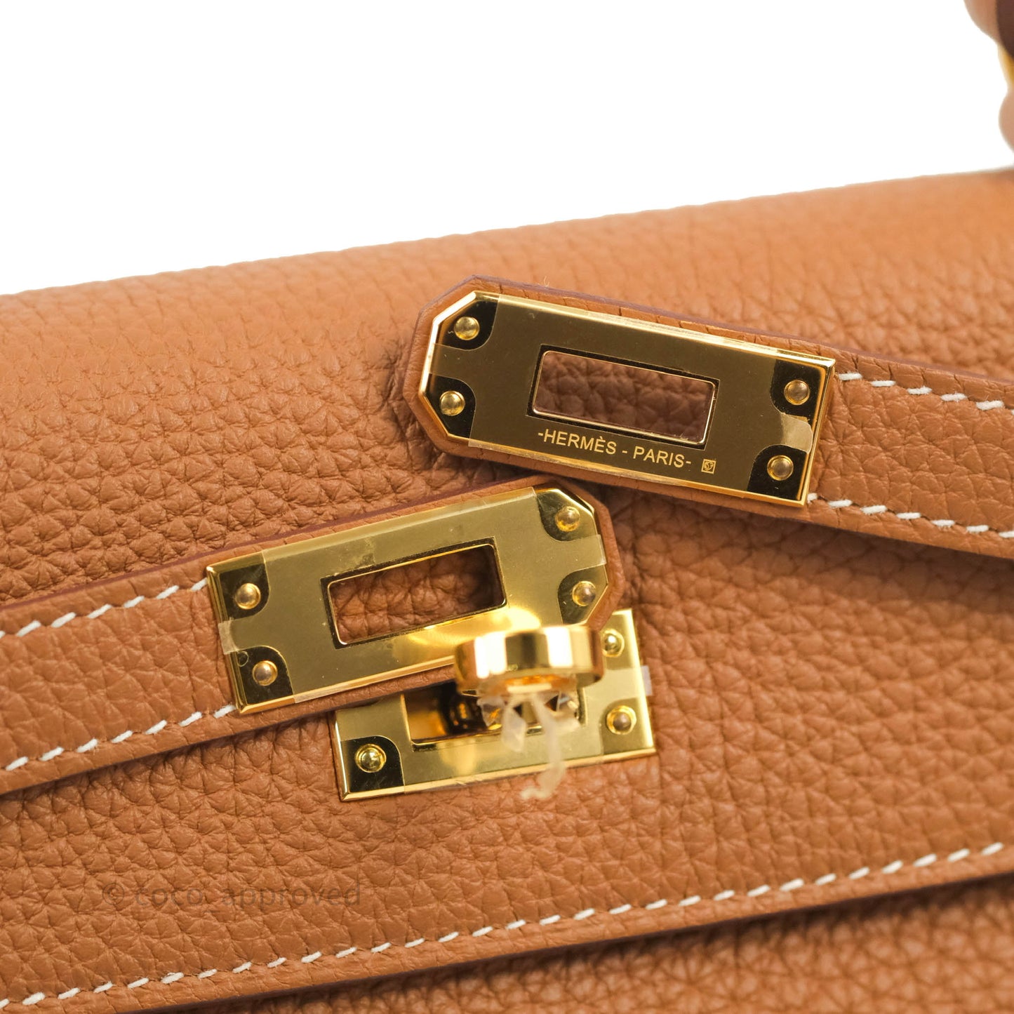 Hermès Retourne Kelly 25 Gold Togo Gold Hardware
