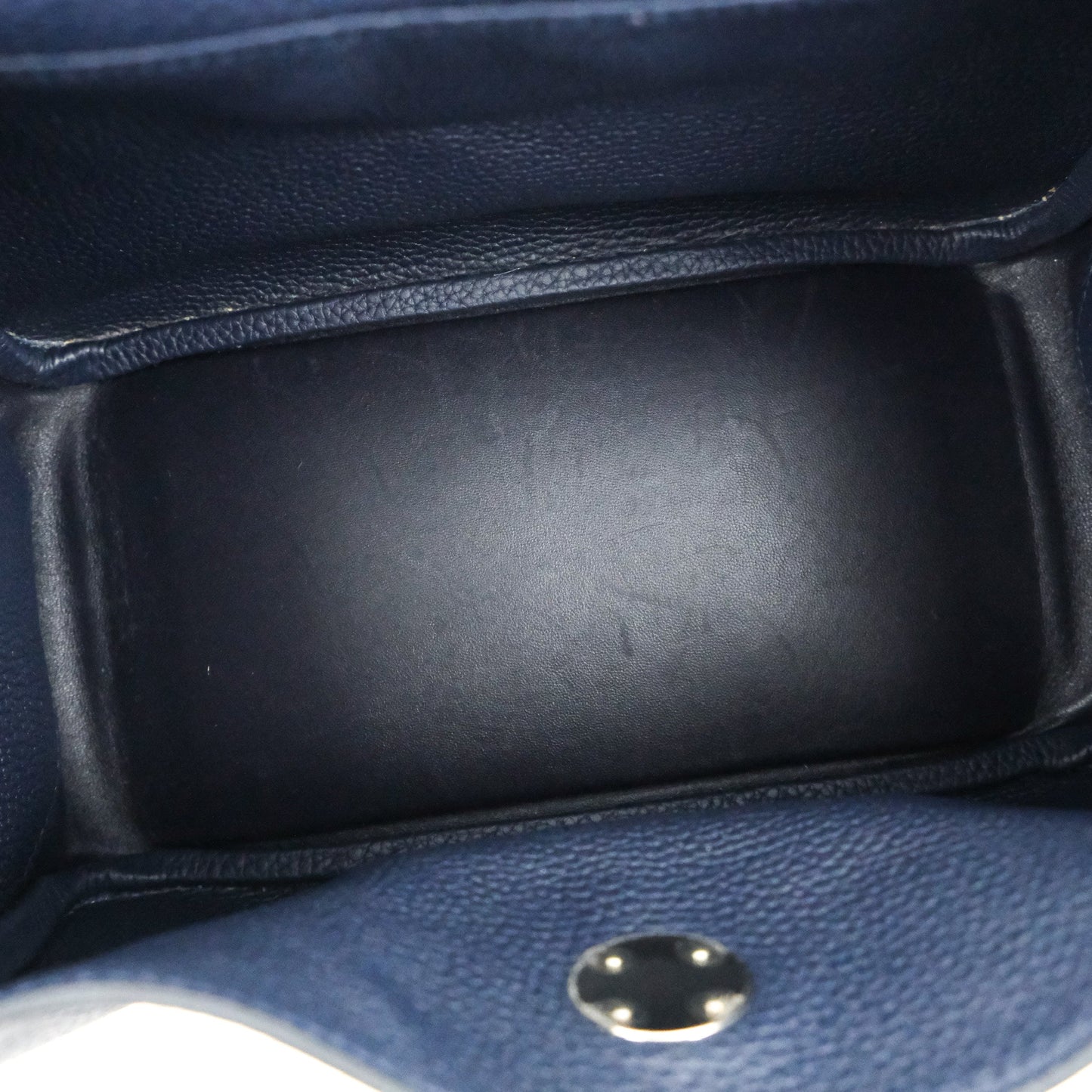 Hermès Lindy 26 Bleu Nuit Clemence Silver Hardware
