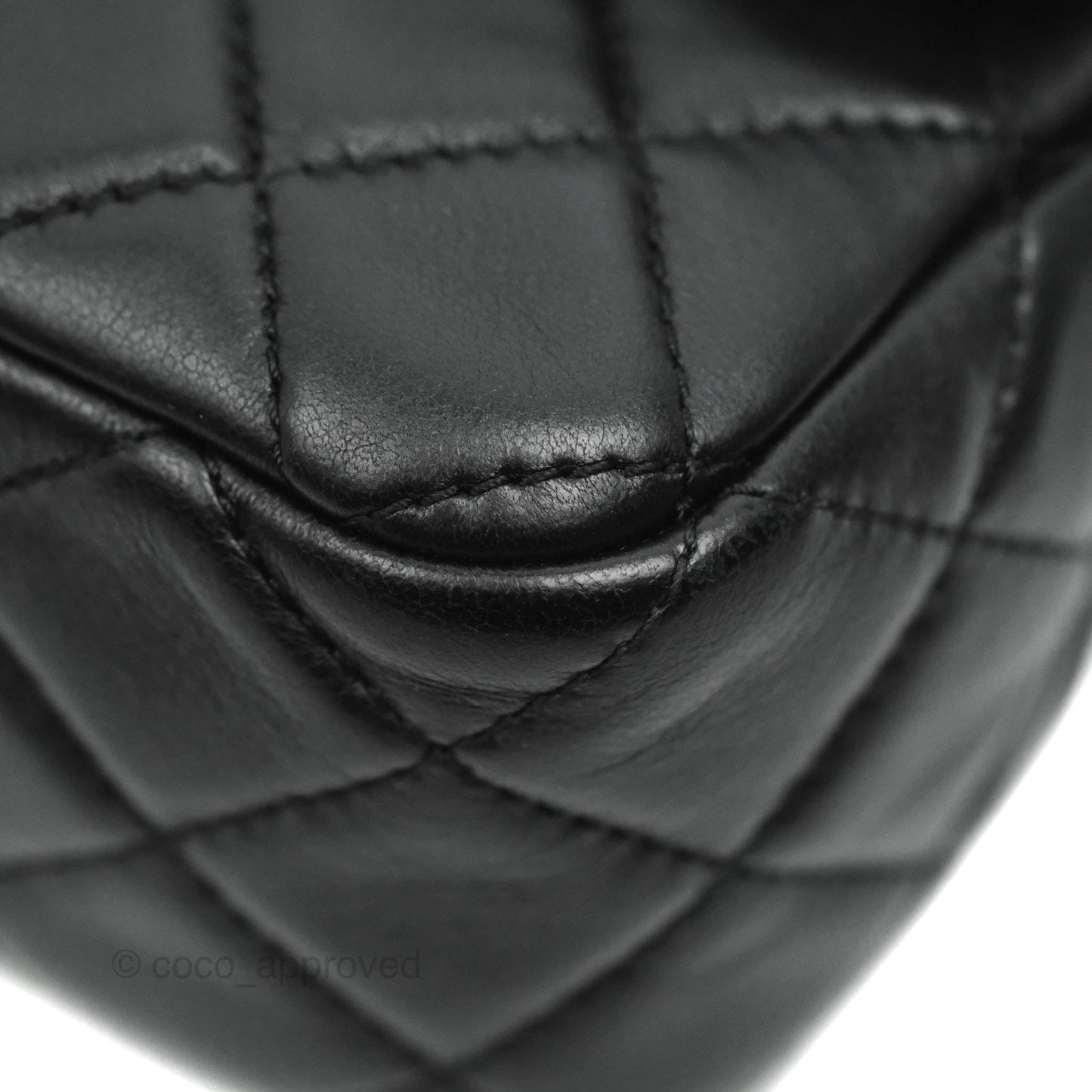 Chanel Quilted Mini Rectangular Pearl Crush Black Lambskin Gold Hardware