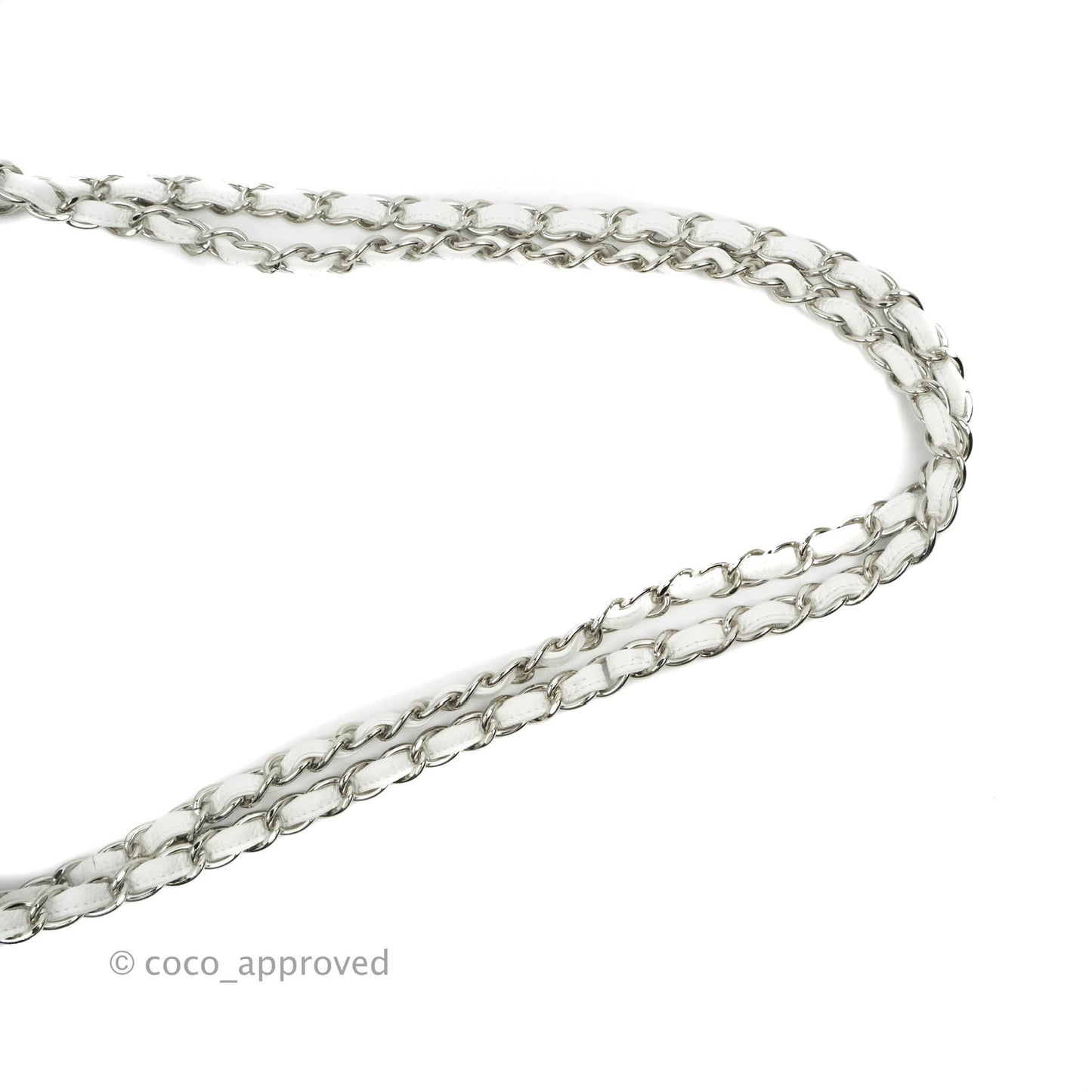 Chanel Jumbo Double Flap White Caviar Silver Hardware⁣⁣