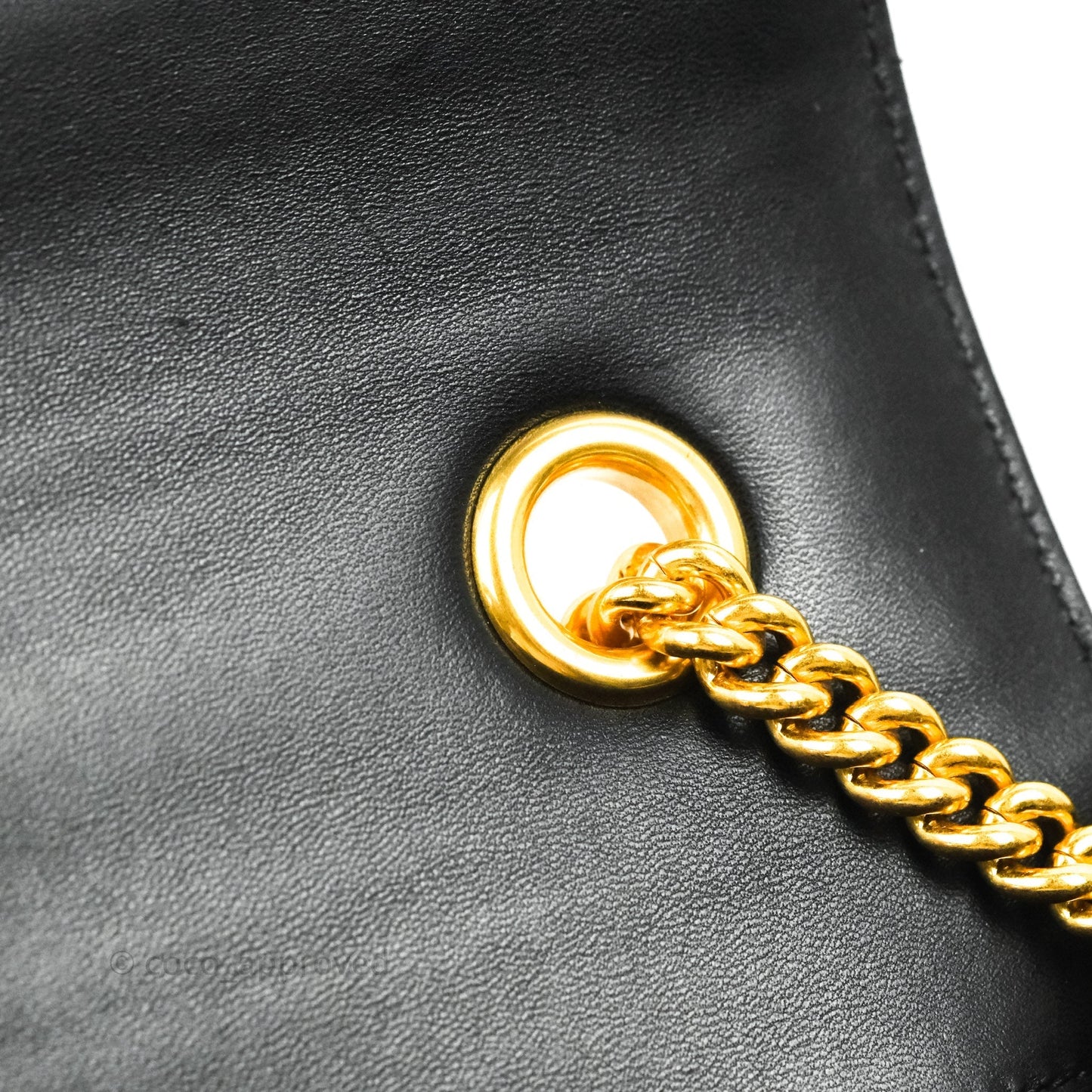 Fendi Baguette Chain Shoulder Bag in Black Nappa Leather