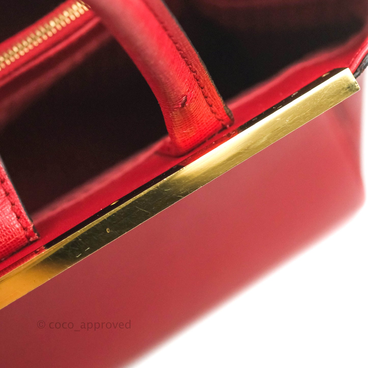 Fendi 2 Jours Red Bag Gold Hardware