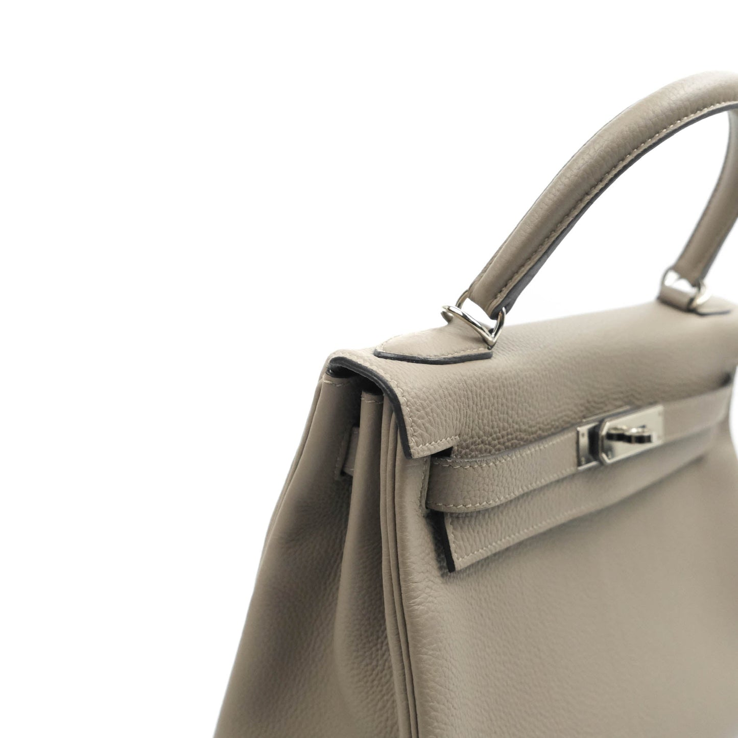Hermès Kelly 28 Retourne Taurillon Clemence Gris Asphalt M8 Palladium Hardware