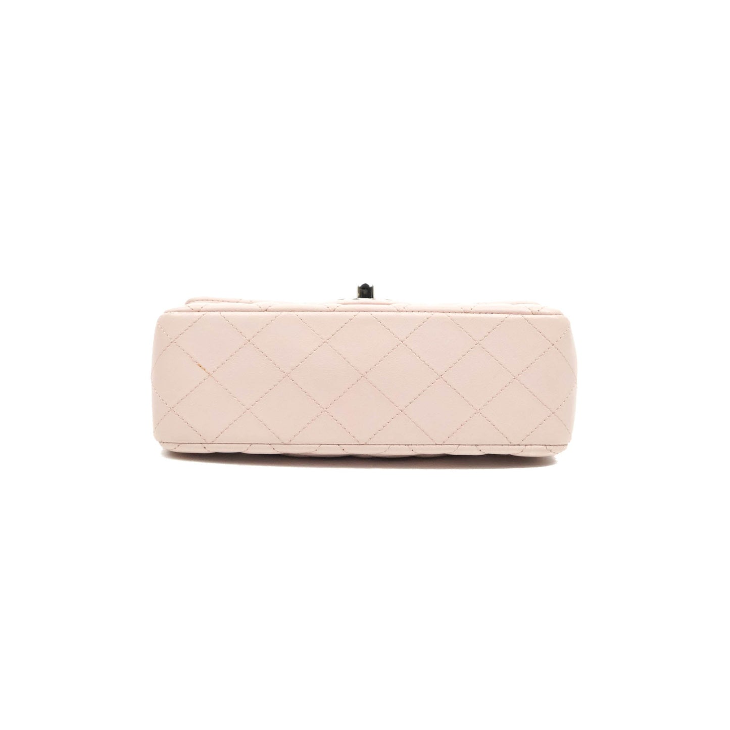 Chanel Quilted Mini Rectangular Flap Light Pink Lambskin Silver Hardware